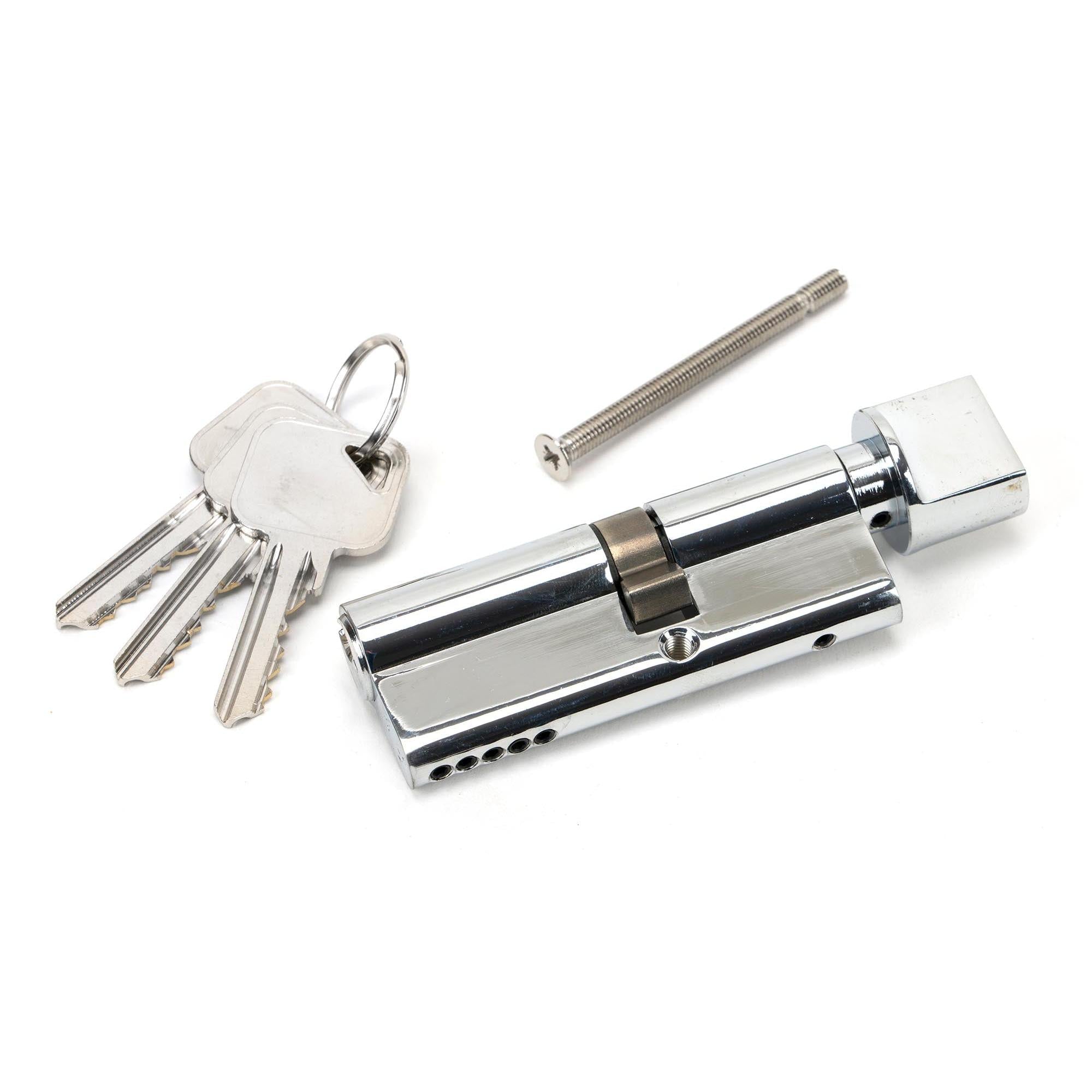 Polished Chrome 35T/45 5pin Euro Cylinder/Thumbturn | From The Anvil - Euro Cylinders - From The Anvil - Yester Home