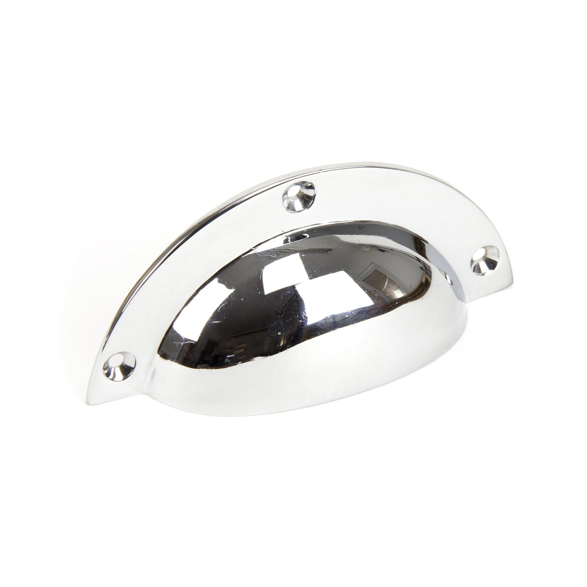 Polished Chrome 4" Plain Drawer Pull | From The Anvil - Drawer Pulls - From The Anvil - Yester Home