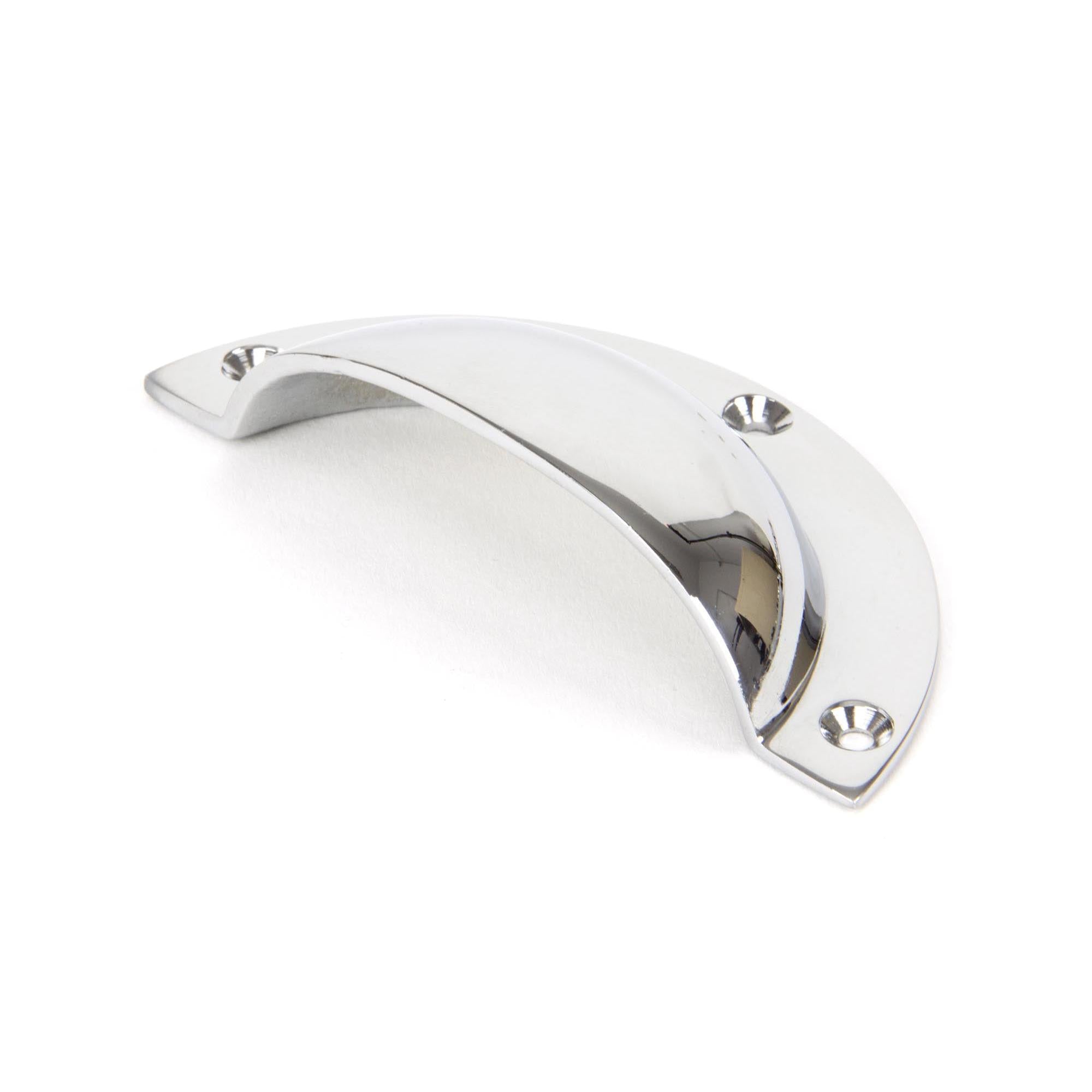 Polished Chrome 4" Plain Drawer Pull | From The Anvil - Drawer Pulls - From The Anvil - Yester Home
