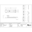 Polished Chrome 4" Universal Bolt | From The Anvil - Bolts - From The Anvil - Yester Home