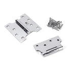 Polished Chrome 4" x 2" x 4"  Parliament Hinge (pair) ss | From The Anvil - Parliament Hinges - From The Anvil - Yester Home