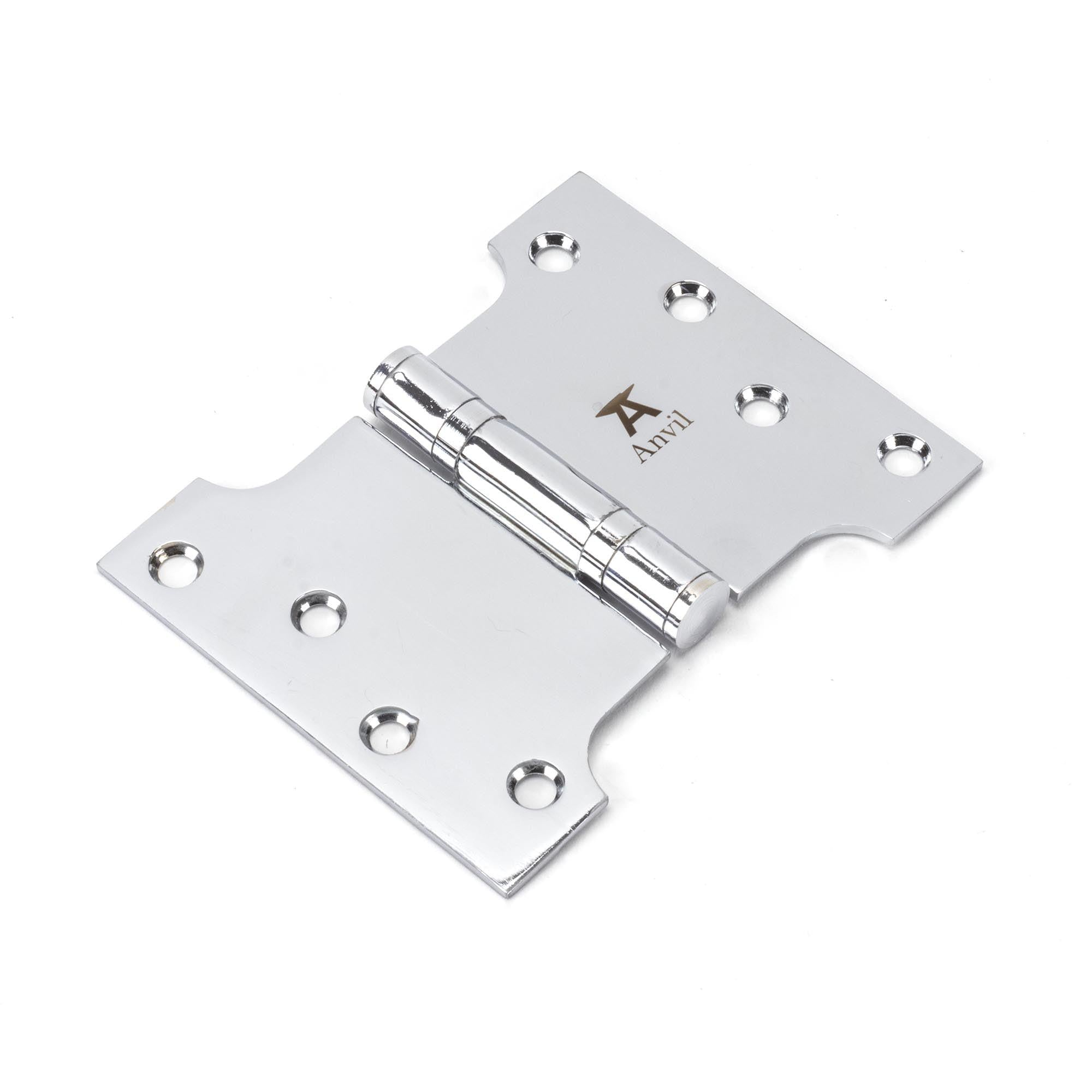 Polished Chrome 4" x 3" x 5"  Parliament Hinge (pair) ss | From The Anvil - Parliament Hinges - From The Anvil - Yester Home