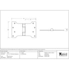 Polished Chrome 4" x 4" x 6" Parliament Hinge (pair) ss | From The Anvil-Parliament Hinges-Yester Home