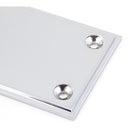 Polished Chrome 425mm Art Deco Fingerplate | From The Anvil - Fingerplates - From The Anvil - Yester Home