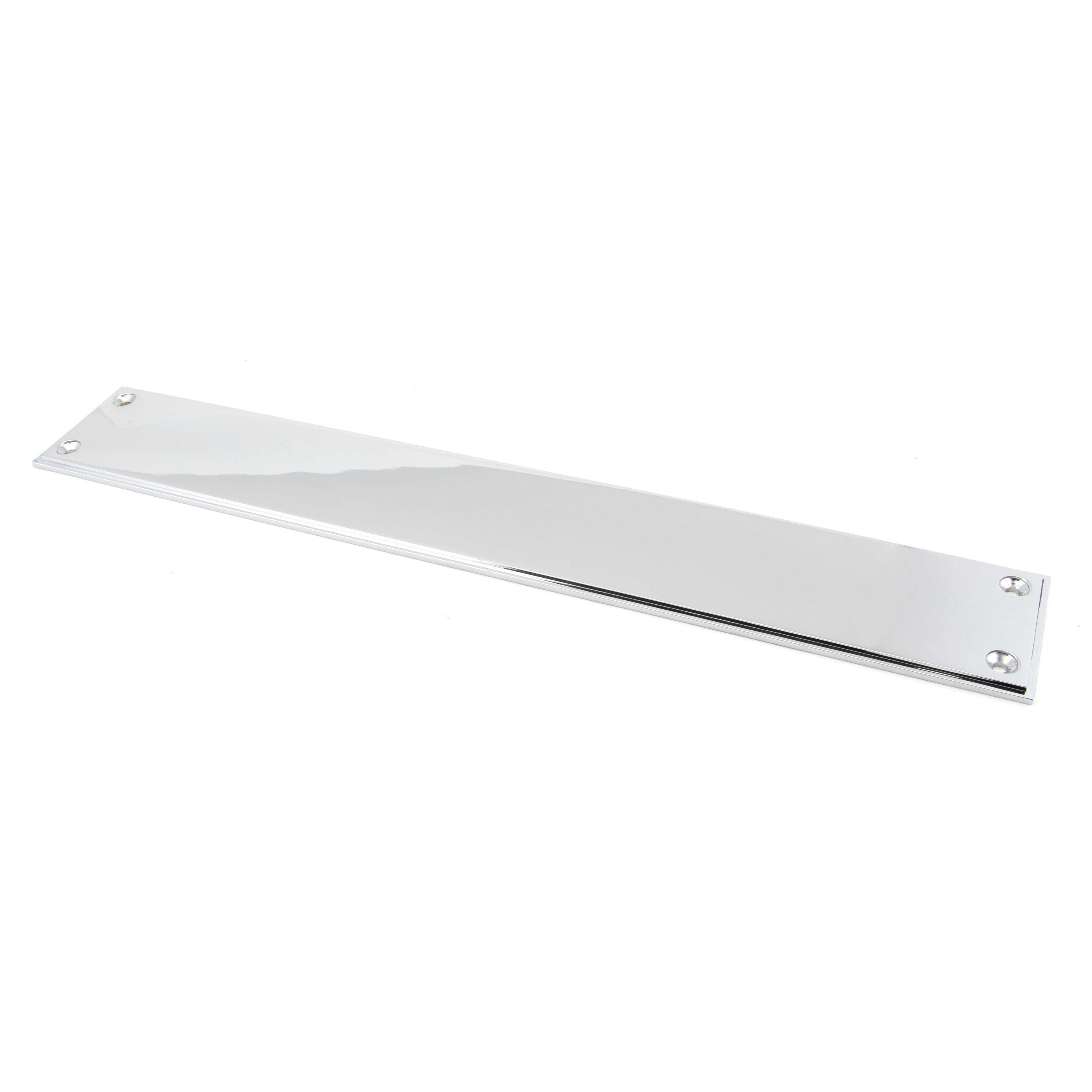 Polished Chrome 425mm Art Deco Fingerplate | From The Anvil-Fingerplates-Yester Home