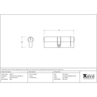 Polished Chrome 45/45 5pin Euro Cylinder KA | From The Anvil - Euro Cylinders - From The Anvil - Yester Home