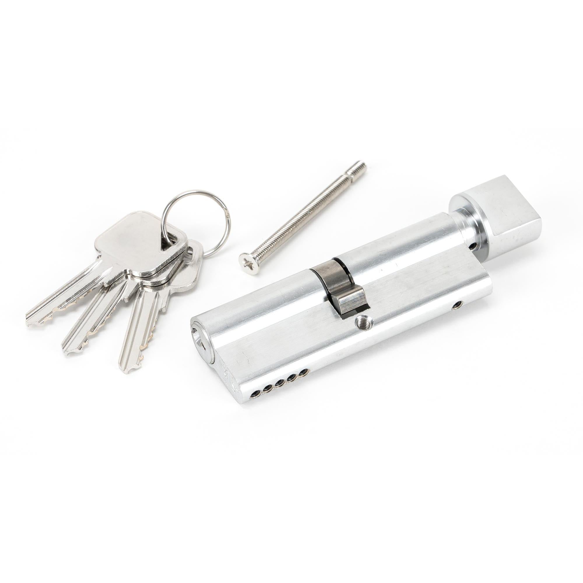 Polished Chrome 45/45 5pin Euro Cylinder/Thumbturn | From The Anvil - Euro Cylinders - From The Anvil - Yester Home