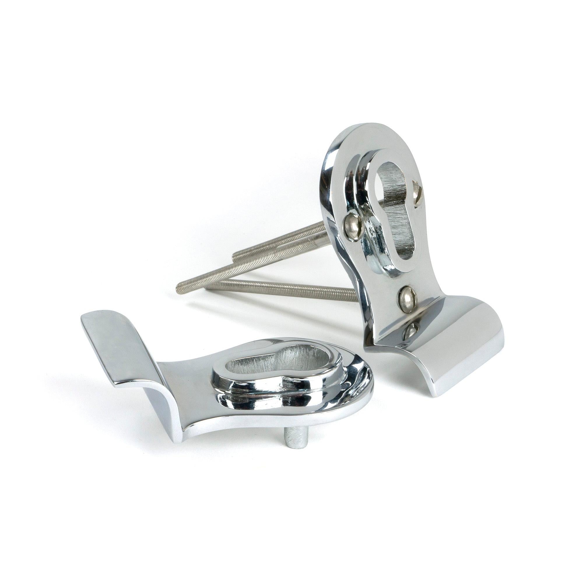 Polished Chrome 50mm Euro Door Pull (Back to Back fixings) | From The Anvil - Euro Pulls - From The Anvil - Yester Home
