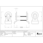 Polished Chrome 50mm Euro Door Pull (Back to Back fixings) | From The Anvil-Euro Pulls-Yester Home