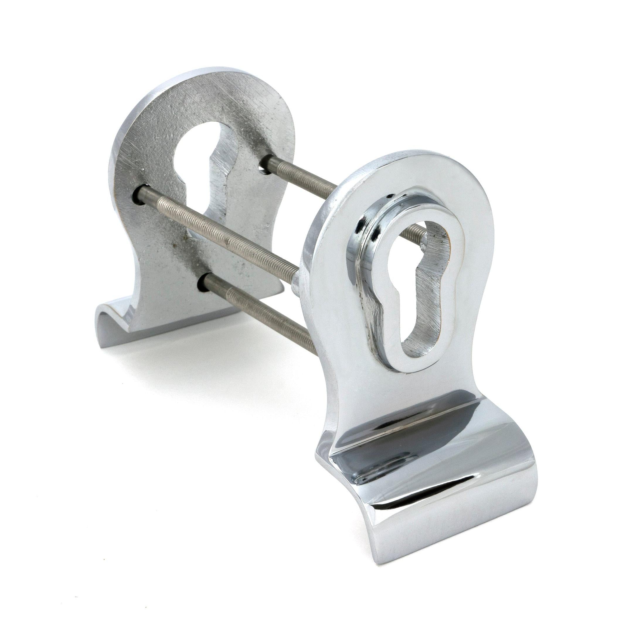 Polished Chrome 50mm Euro Door Pull (Back to Back fixings) | From The Anvil - Euro Pulls - From The Anvil - Yester Home
