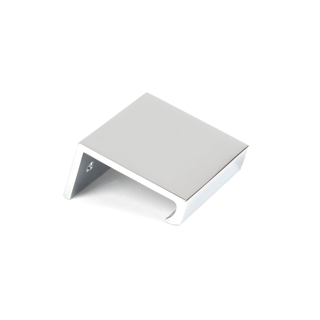 Polished Chrome 50mm Plain Edge Pull | From The Anvil