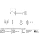 Polished Chrome 50mm Prestbury Mortice/Rim Knob Set | From The Anvil - Mortice Knobs - From The Anvil - Yester Home