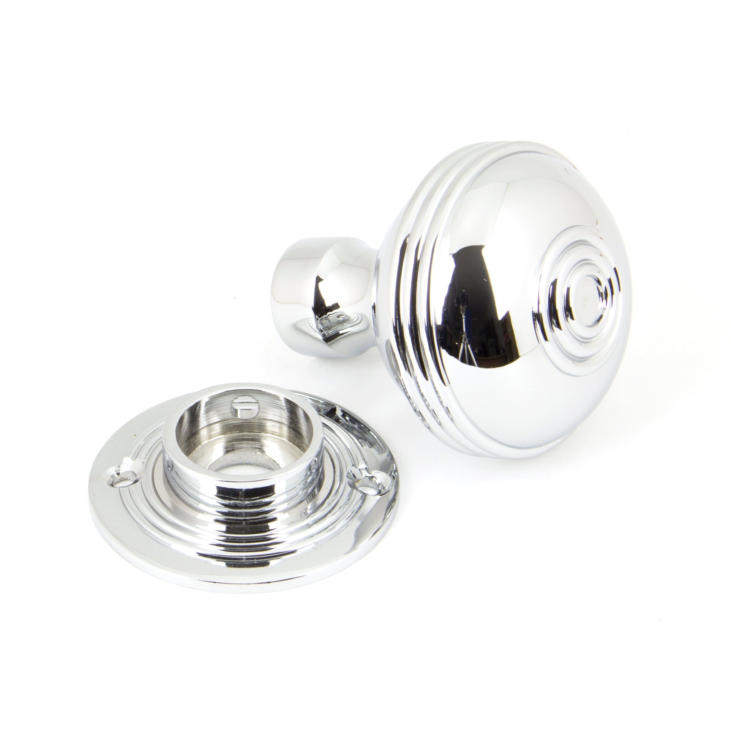 Polished Chrome 50mm Prestbury Mortice/Rim Knob Set | From The Anvil-Mortice Knobs-Yester Home