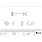 Polished Chrome 50mm Prestbury Mortice/Rim Knob Set | From The Anvil-Mortice Knobs-Yester Home