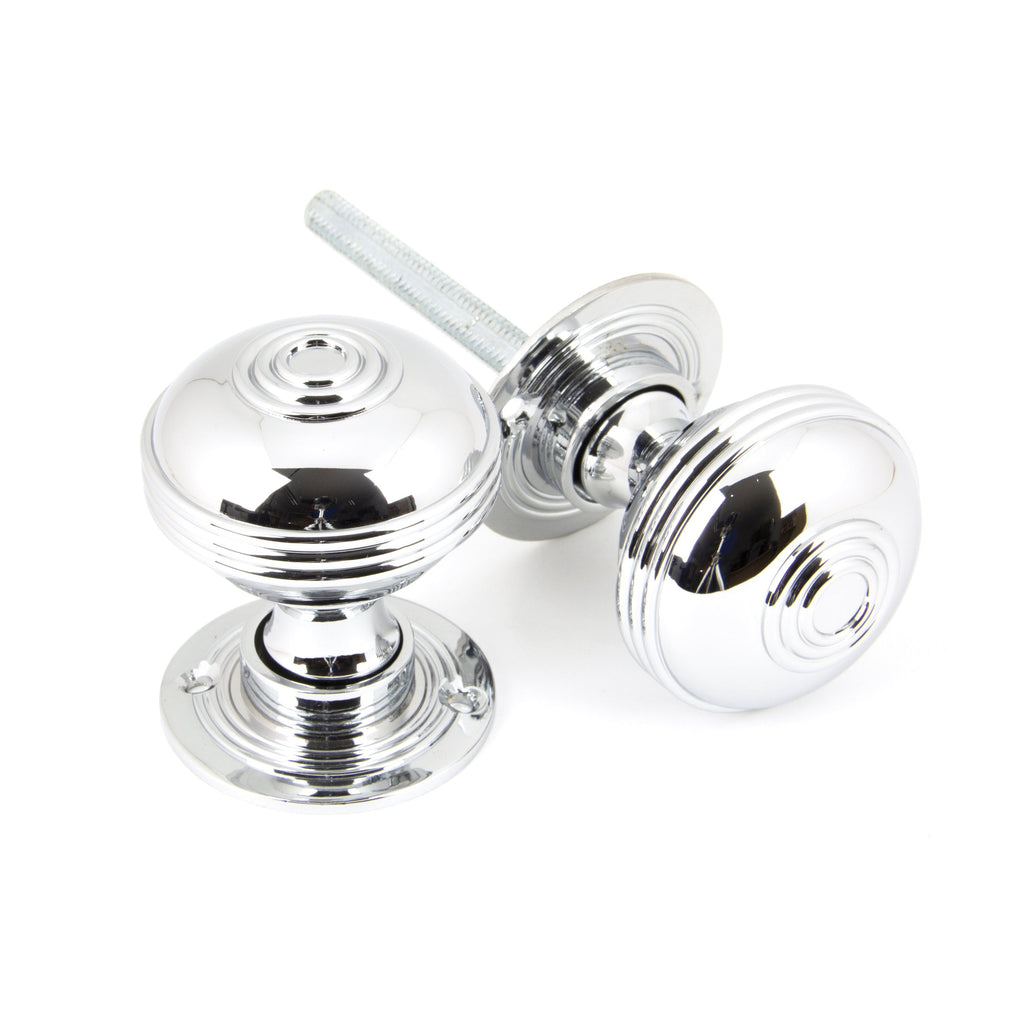 Polished Chrome 50mm Prestbury Mortice/Rim Knob Set | From The Anvil-Mortice Knobs-Yester Home