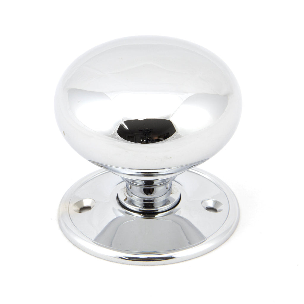 Polished Chrome 57mm Mushroom Mortice/Rim Knob Set | From The Anvil-Mortice Knobs-Yester Home