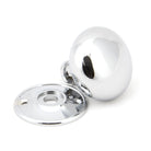 Polished Chrome 57mm Mushroom Mortice/Rim Knob Set | From The Anvil-Mortice Knobs-Yester Home