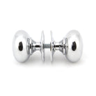 Polished Chrome 57mm Mushroom Mortice/Rim Knob Set | From The Anvil-Mortice Knobs-Yester Home