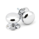 Polished Chrome 57mm Mushroom Mortice/Rim Knob Set | From The Anvil - Mortice Knobs - From The Anvil - Yester Home