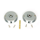 Polished Chrome 60mm Art Deco Round Pull - Privacy Set | From The Anvil-Cabinet Pulls-Yester Home
