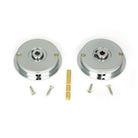 Polished Chrome 60mm Art Deco Round Pull - Privacy Set | From The Anvil-Cabinet Pulls-Yester Home