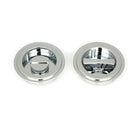 Polished Chrome 60mm Art Deco Round Pull - Privacy Set | From The Anvil-Cabinet Pulls-Yester Home