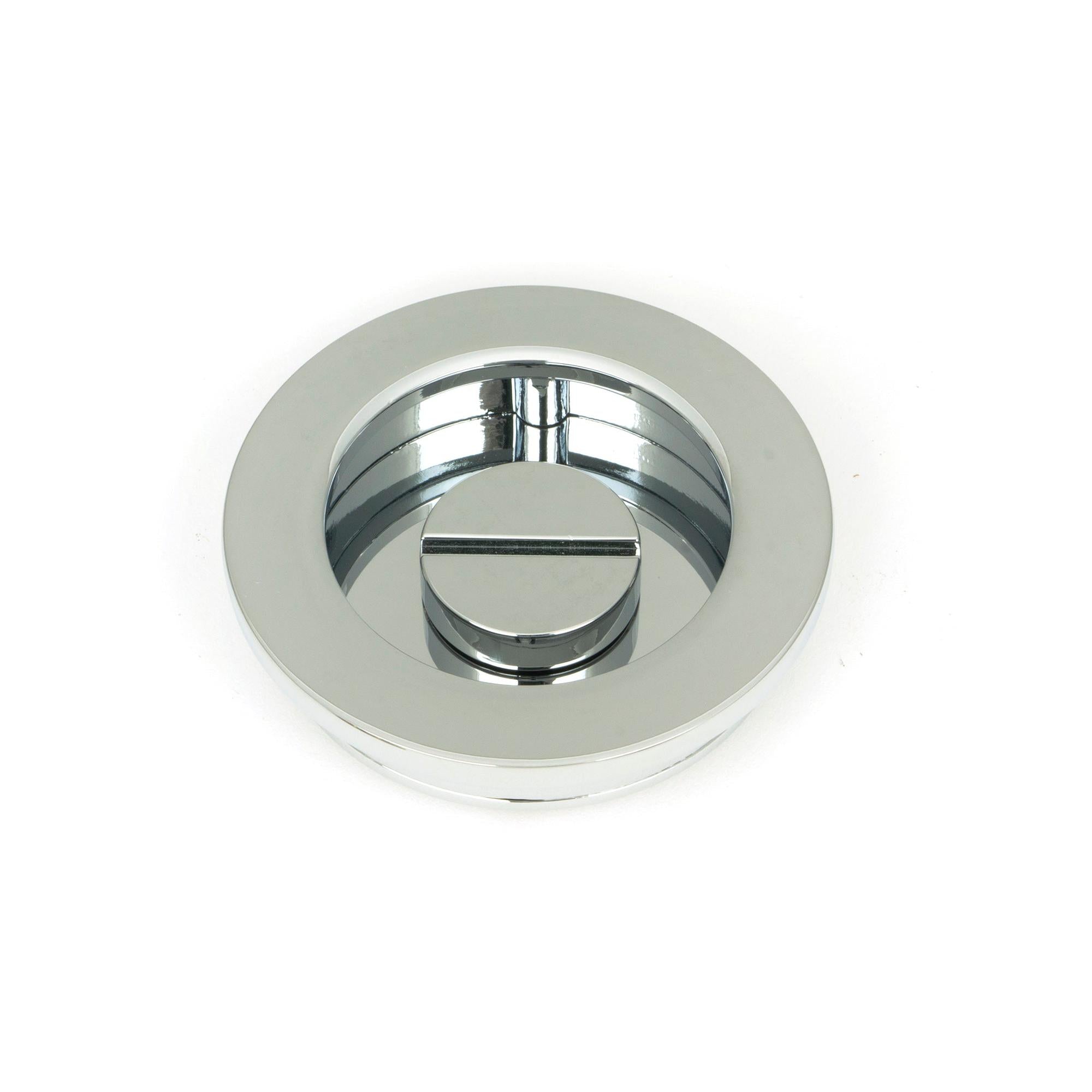 Polished Chrome 60mm Plain Round Pull - Privacy Set | From The Anvil - Cabinet Pulls - From The Anvil - Yester Home
