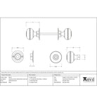 Polished Chrome 63mm Prestbury Mortice/Rim Knob Set | From The Anvil-Mortice Knobs-Yester Home