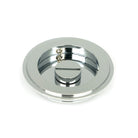 Polished Chrome 75mm Art Deco Round Pull - Privacy Set | From The Anvil - Cabinet Pulls - From The Anvil - Yester Home