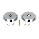 Polished Chrome 75mm Art Deco Round Pull - Privacy Set | From The Anvil - Cabinet Pulls - From The Anvil - Yester Home