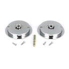 Polished Chrome 75mm Art Deco Round Pull - Privacy Set | From The Anvil-Cabinet Pulls-Yester Home