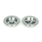 Polished Chrome 75mm Art Deco Round Pull - Privacy Set | From The Anvil - Cabinet Pulls - From The Anvil - Yester Home
