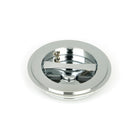 Polished Chrome 75mm Art Deco Round Pull - Privacy Set | From The Anvil - Cabinet Pulls - From The Anvil - Yester Home