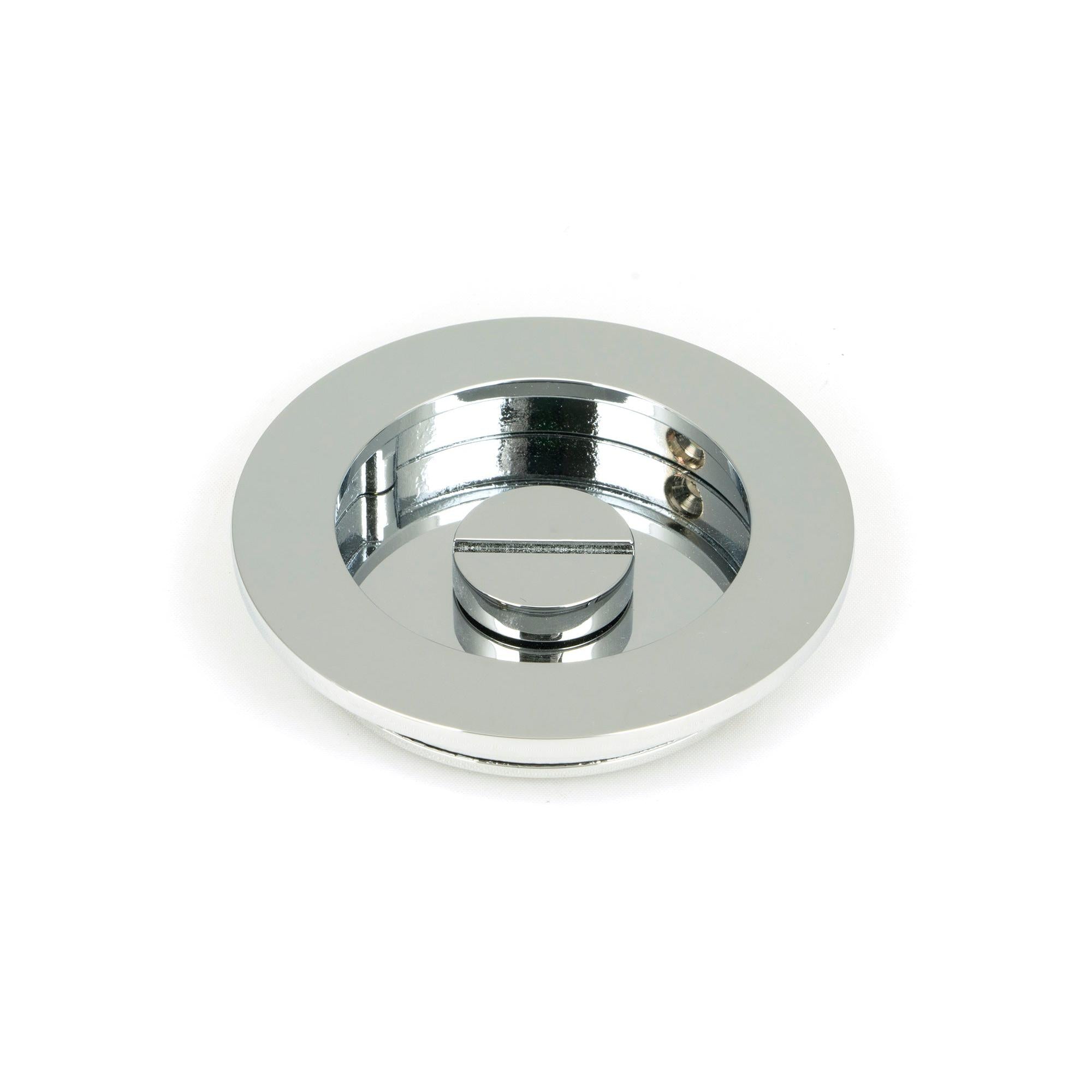 Polished Chrome 75mm Plain Round Pull - Privacy Set | From The Anvil - Cabinet Pulls - From The Anvil - Yester Home