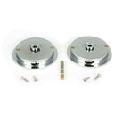 Polished Chrome 75mm Plain Round Pull - Privacy Set | From The Anvil-Cabinet Pulls-Yester Home