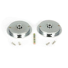 Polished Chrome 75mm Plain Round Pull - Privacy Set | From The Anvil-Cabinet Pulls-Yester Home