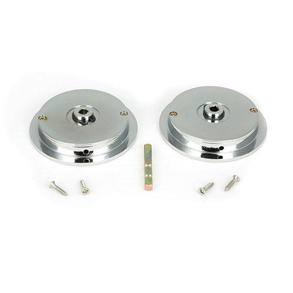 Polished Chrome 75mm Plain Round Pull - Privacy Set | From The Anvil-Cabinet Pulls-Yester Home