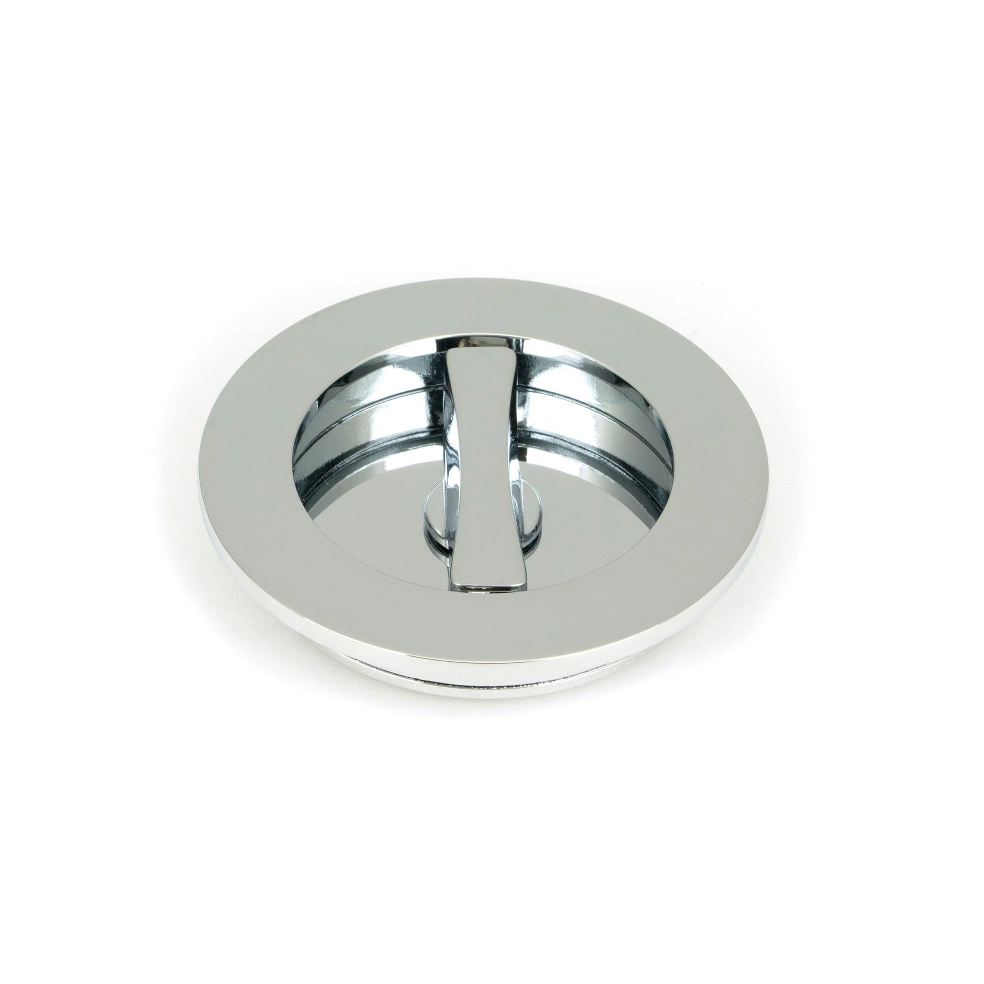 Polished Chrome 75mm Plain Round Pull - Privacy Set | From The Anvil - Cabinet Pulls - From The Anvil - Yester Home