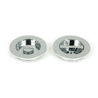 Polished Chrome 75mm Plain Round Pull - Privacy Set | From The Anvil-Cabinet Pulls-Yester Home