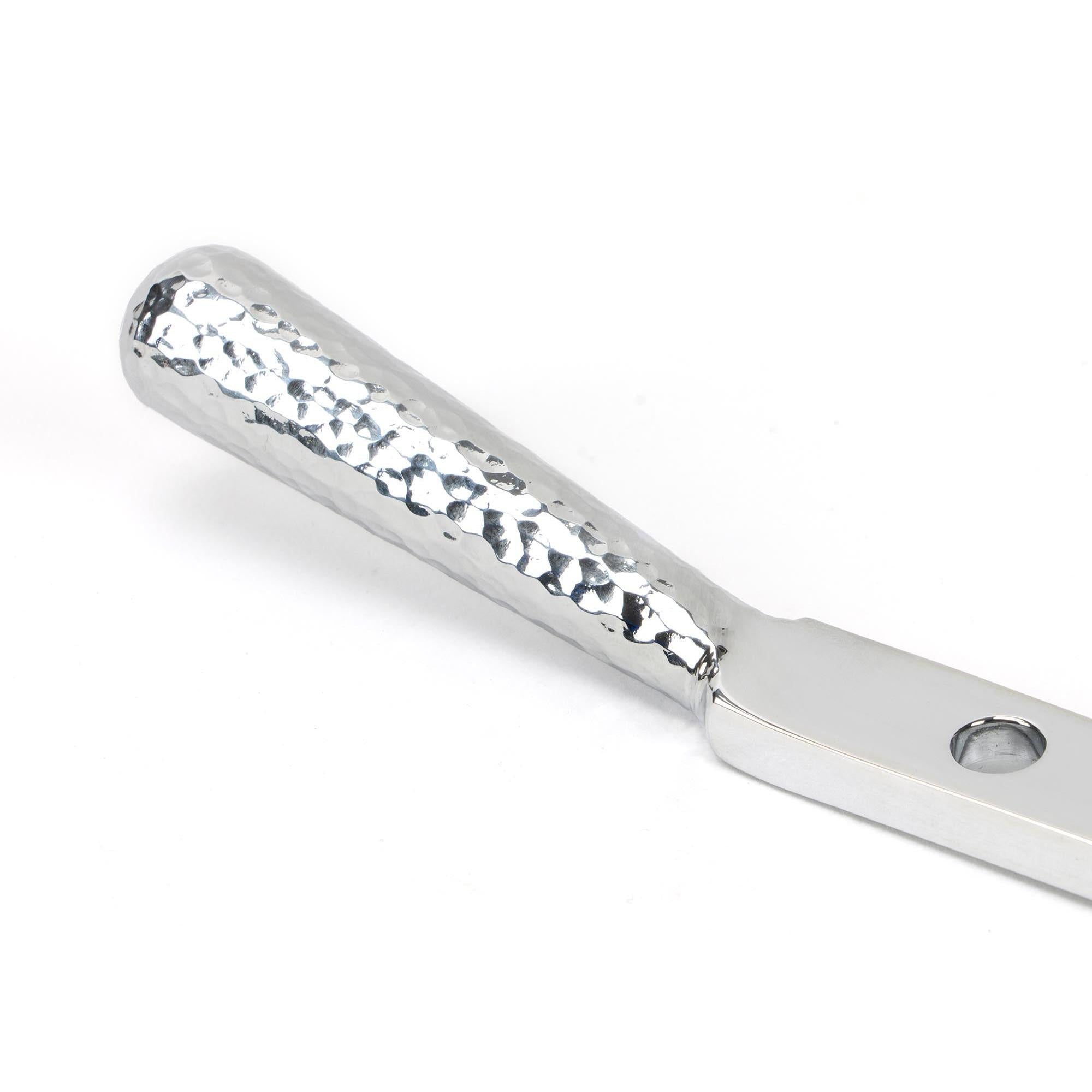 Polished Chrome 8" Hammered Newbury Stay | From The Anvil - Stays - From The Anvil - Yester Home