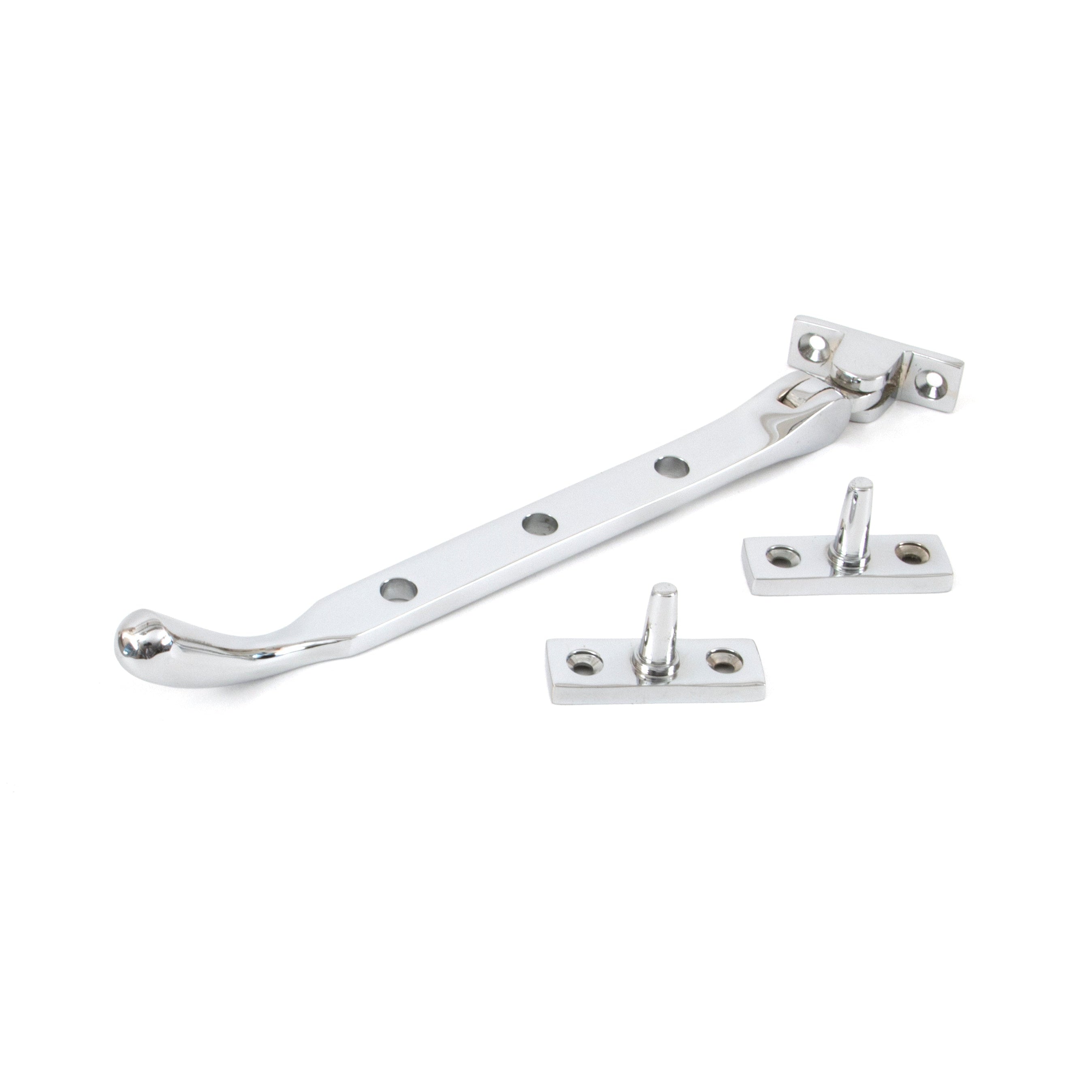 Polished Chrome 8" Peardrop Stay | From The Anvil-Stays-Yester Home