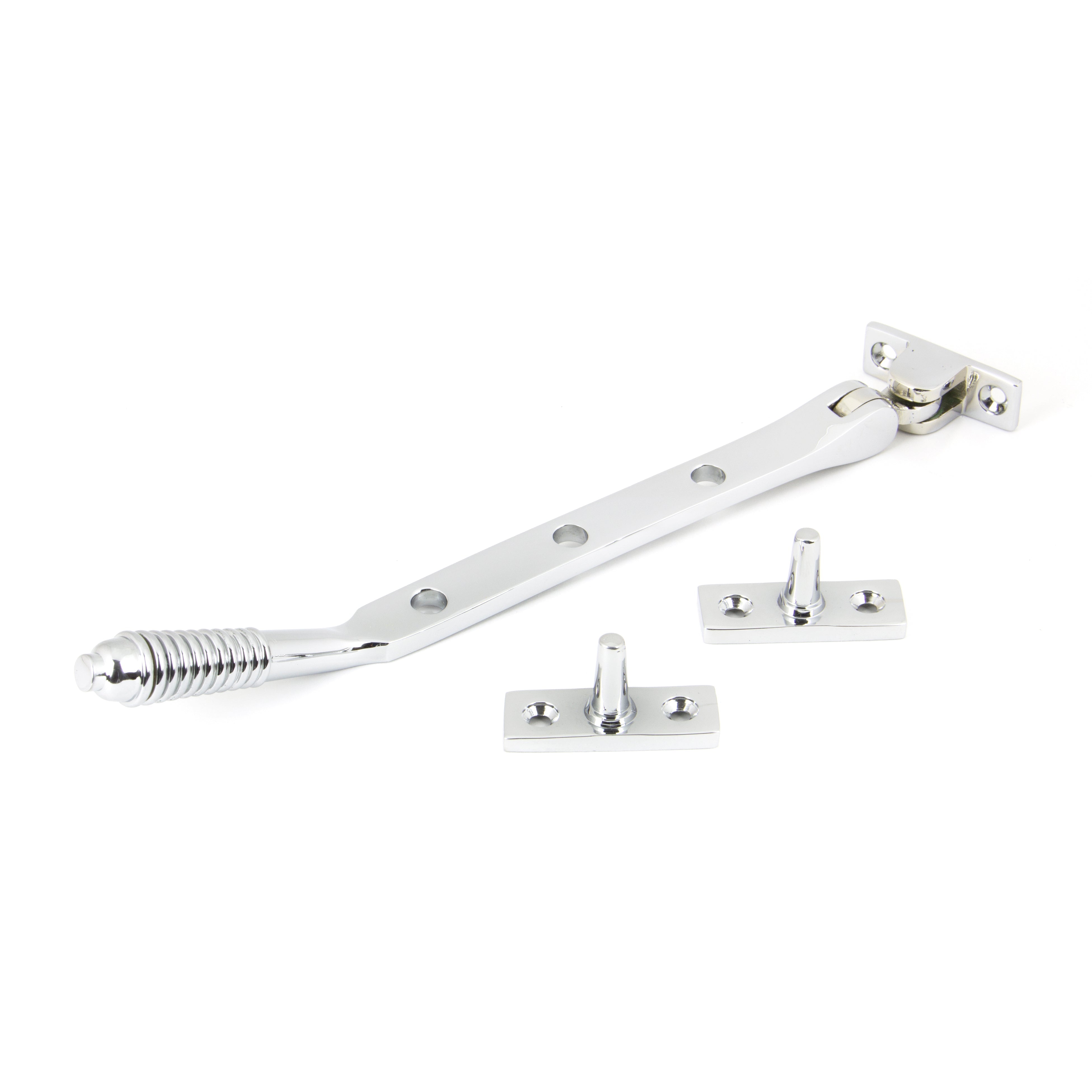 Polished Chrome 8" Reeded Stay | From The Anvil-Stays-Yester Home