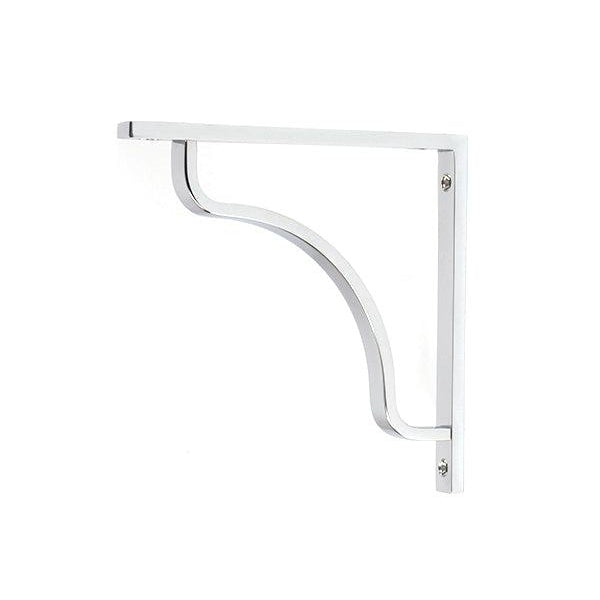 Polished Chrome Abingdon Shelf Bracket (150mm x 150mm) | From The Anvil-Shelf Brackets-Yester Home