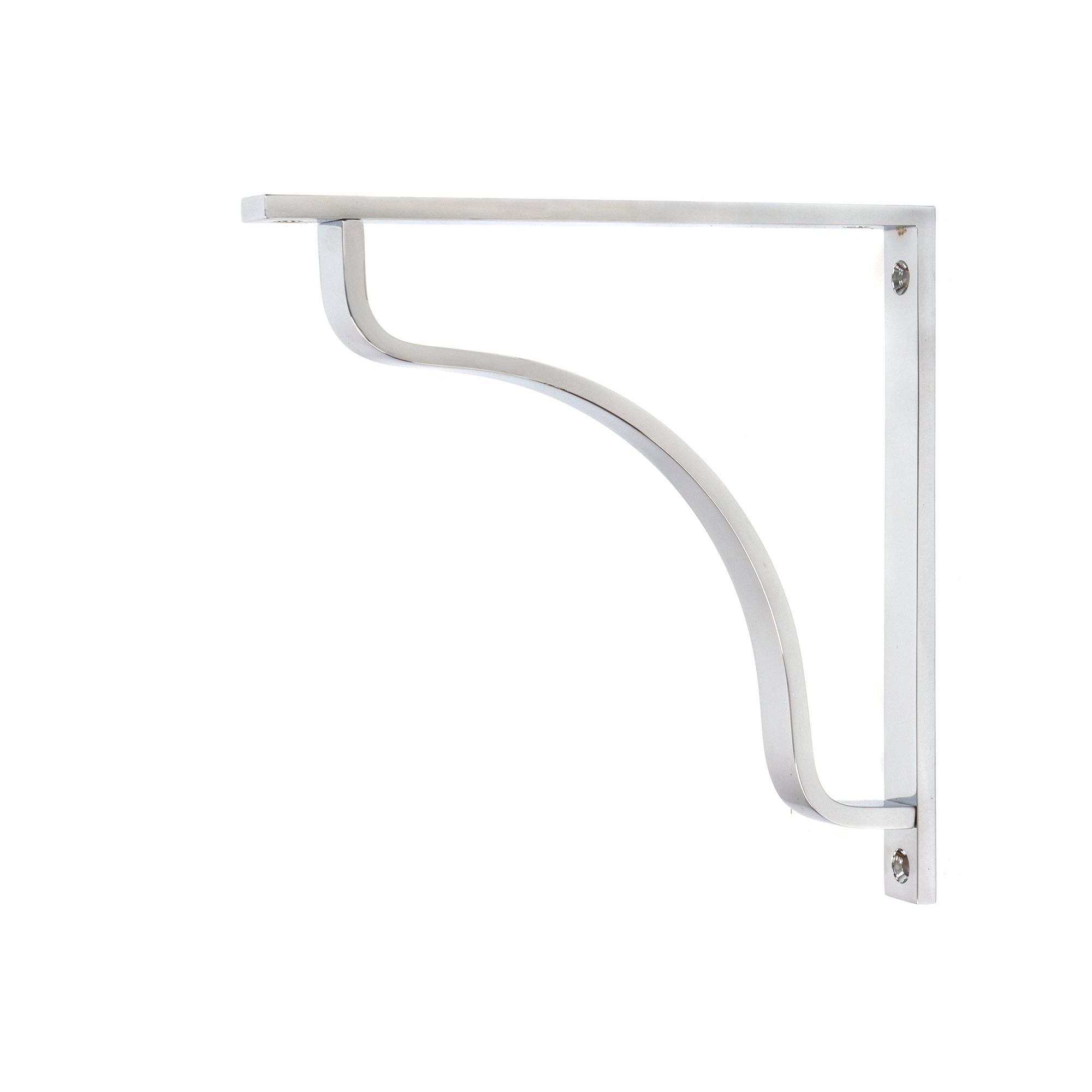 Polished Chrome Abingdon Shelf Bracket (200mm x 200mm) | From The Anvil - Shelf Brackets - From The Anvil - Yester Home