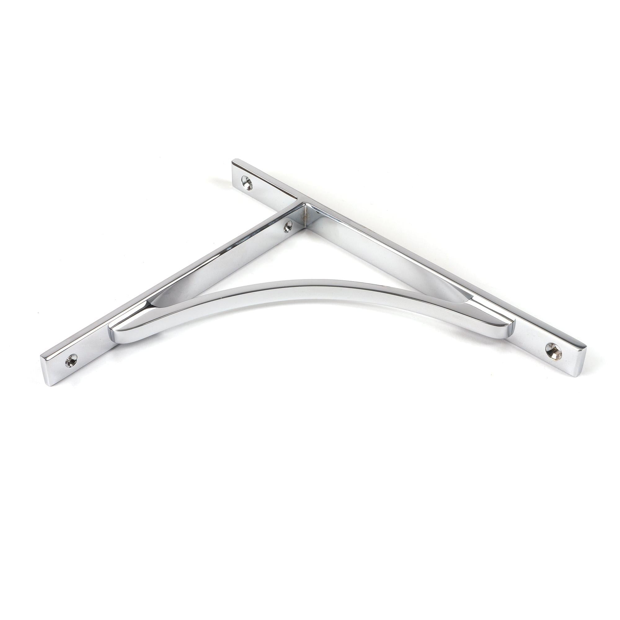 Polished Chrome Apperley Shelf Bracket (260mm x 200mm) | From The Anvil - Shelf Brackets - From The Anvil - Yester Home