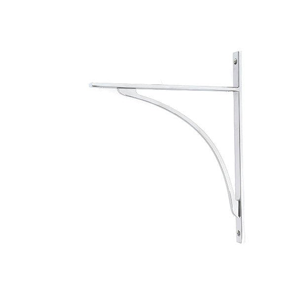 Polished Chrome Apperley Shelf Bracket (314mm x 250mm) | From The Anvil-Shelf Brackets-Yester Home