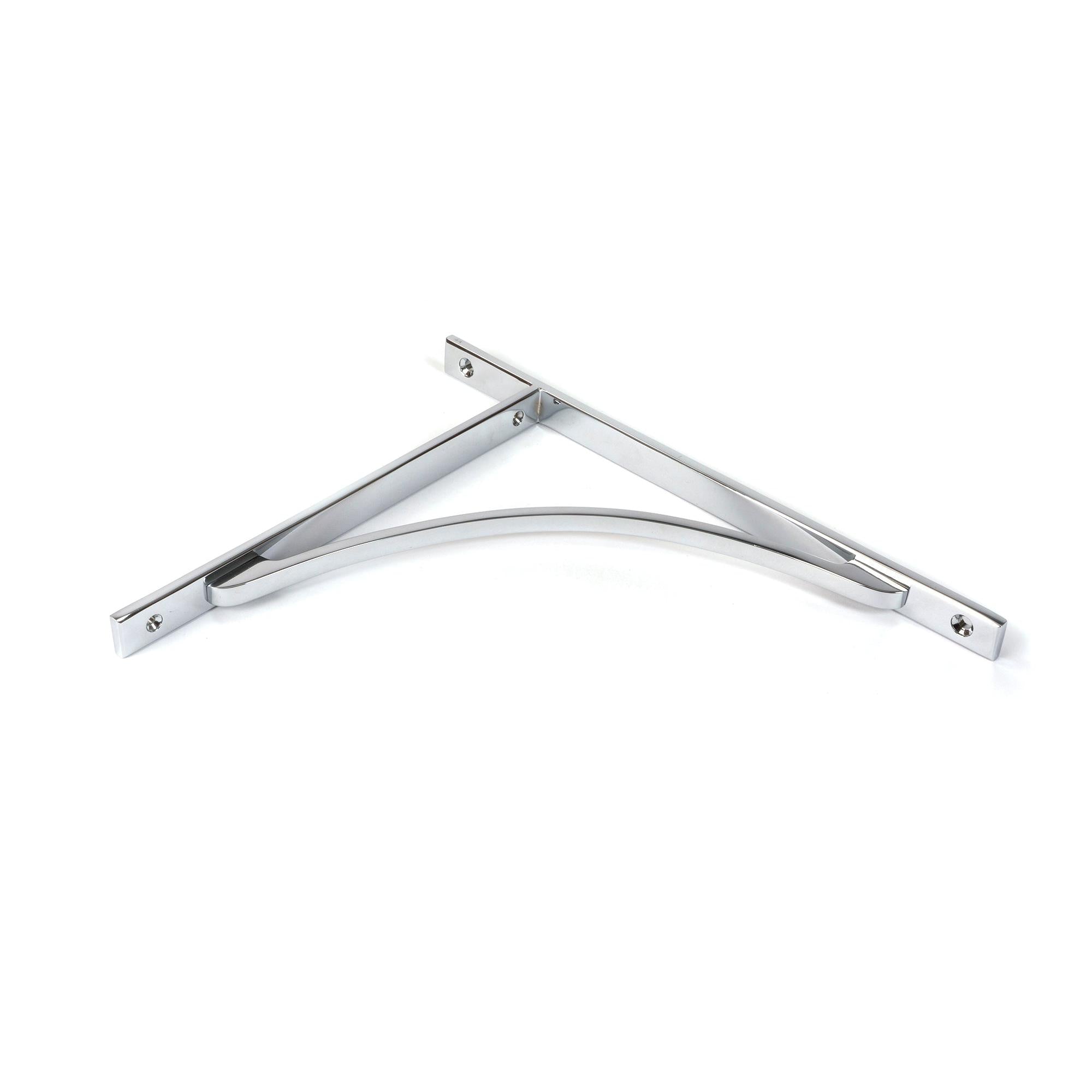 Polished Chrome Apperley Shelf Bracket (314mm x 250mm) | From The Anvil - Shelf Brackets - From The Anvil - Yester Home