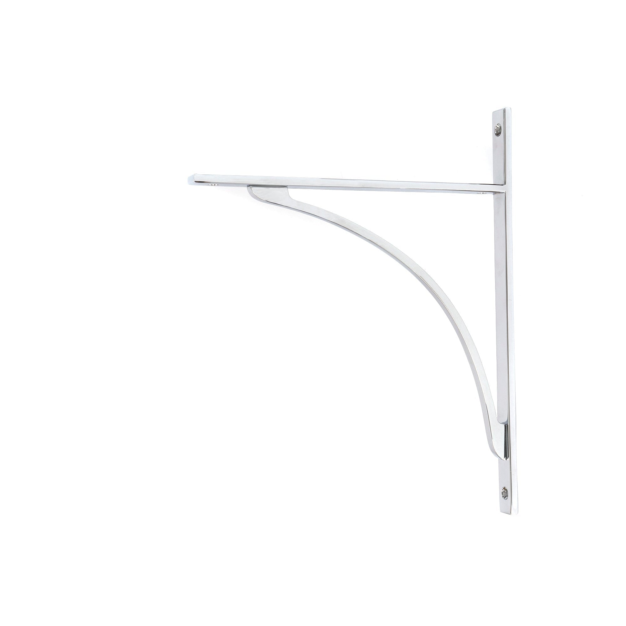 Polished Chrome Apperley Shelf Bracket (314mm x 250mm) | From The Anvil-Shelf Brackets-Yester Home