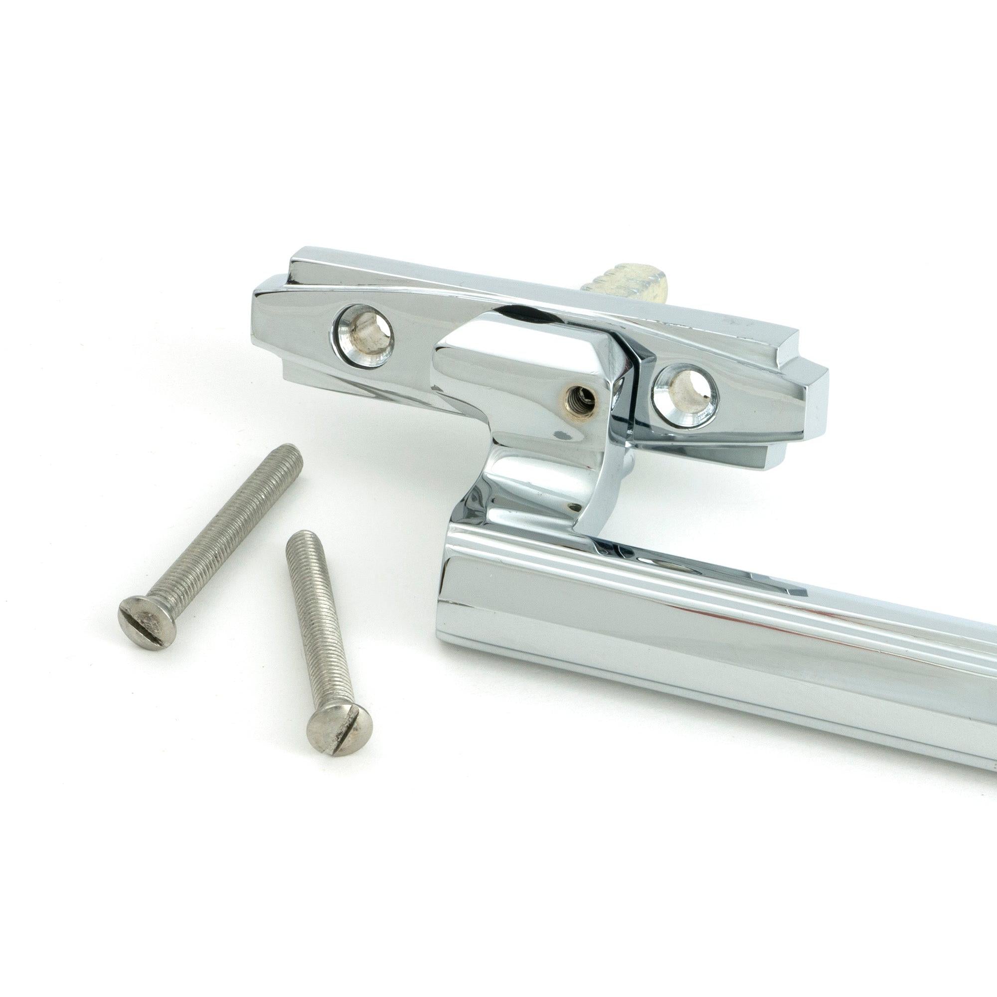 Polished Chrome Art Deco Espag - LH - Espag. Fasteners - From The Anvil - Yester Home