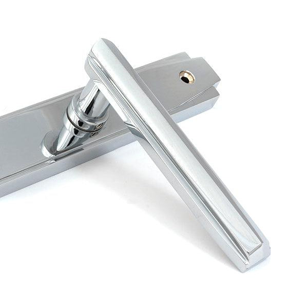 Polished Chrome Art Deco Slimline Lever Espag. Lock Set | From The Anvil-Espagnolette-Yester Home